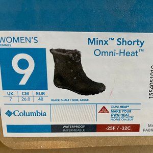 Columbia Women's Minx Shorty Omni Heat Size 9 Black